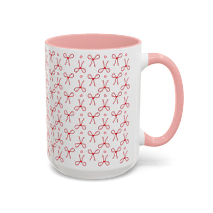 Pretty Pink Bows Accent Coffee Mug