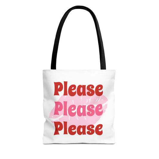 PLEASE PLEASE PLEASE Kiss Tote Bag