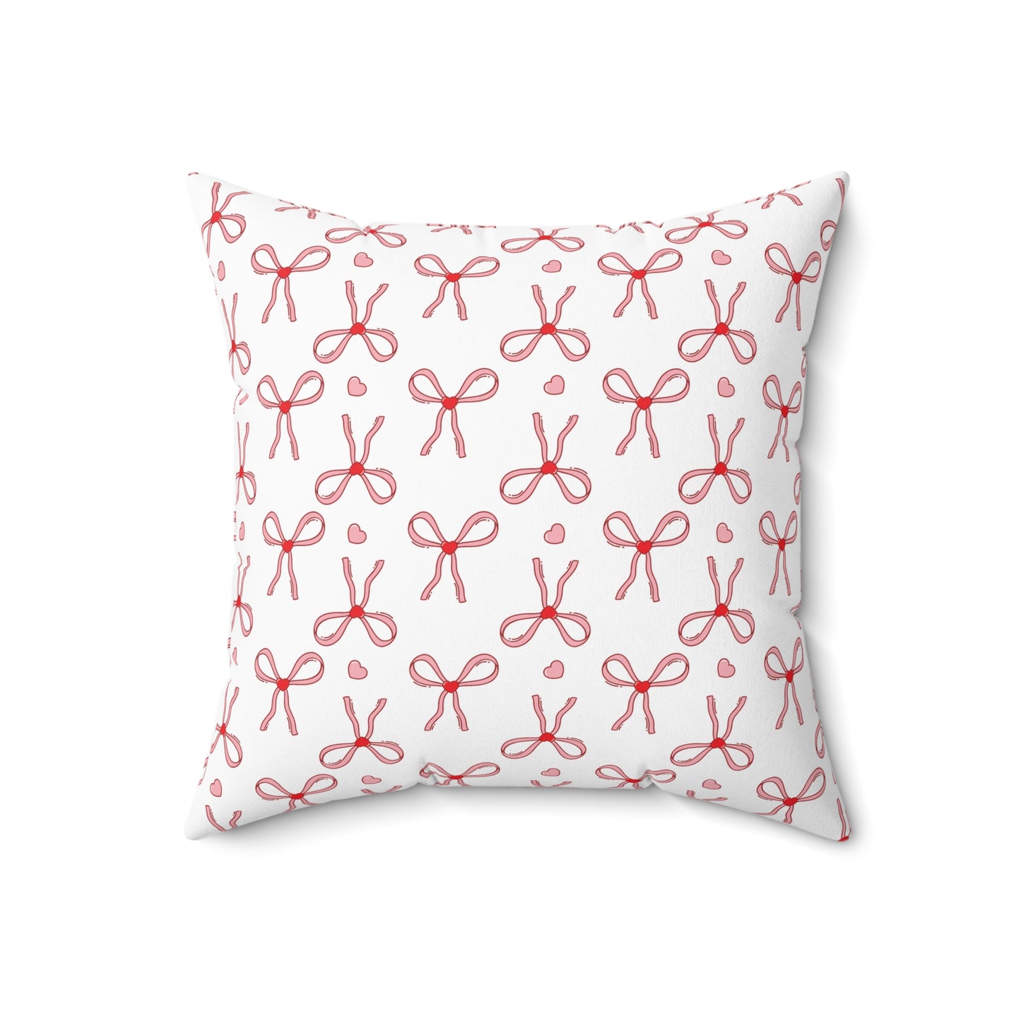 Pretty Pink Bows Polyester Square Pillow