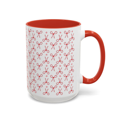 Pretty Pink Bows Accent Coffee Mug