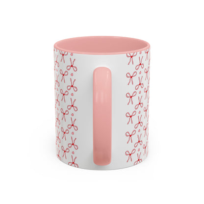 Pretty Pink Bows Accent Coffee Mug