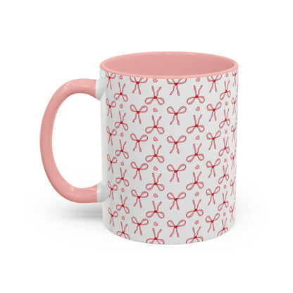 Pretty Pink Bows Accent Coffee Mug