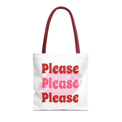 PLEASE PLEASE PLEASE Kiss Tote Bag