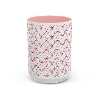 Pretty Pink Bows Accent Coffee Mug