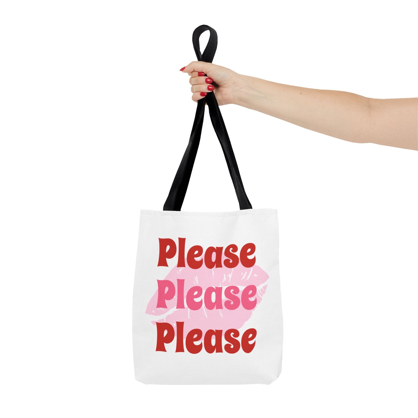 PLEASE PLEASE PLEASE Kiss Tote Bag