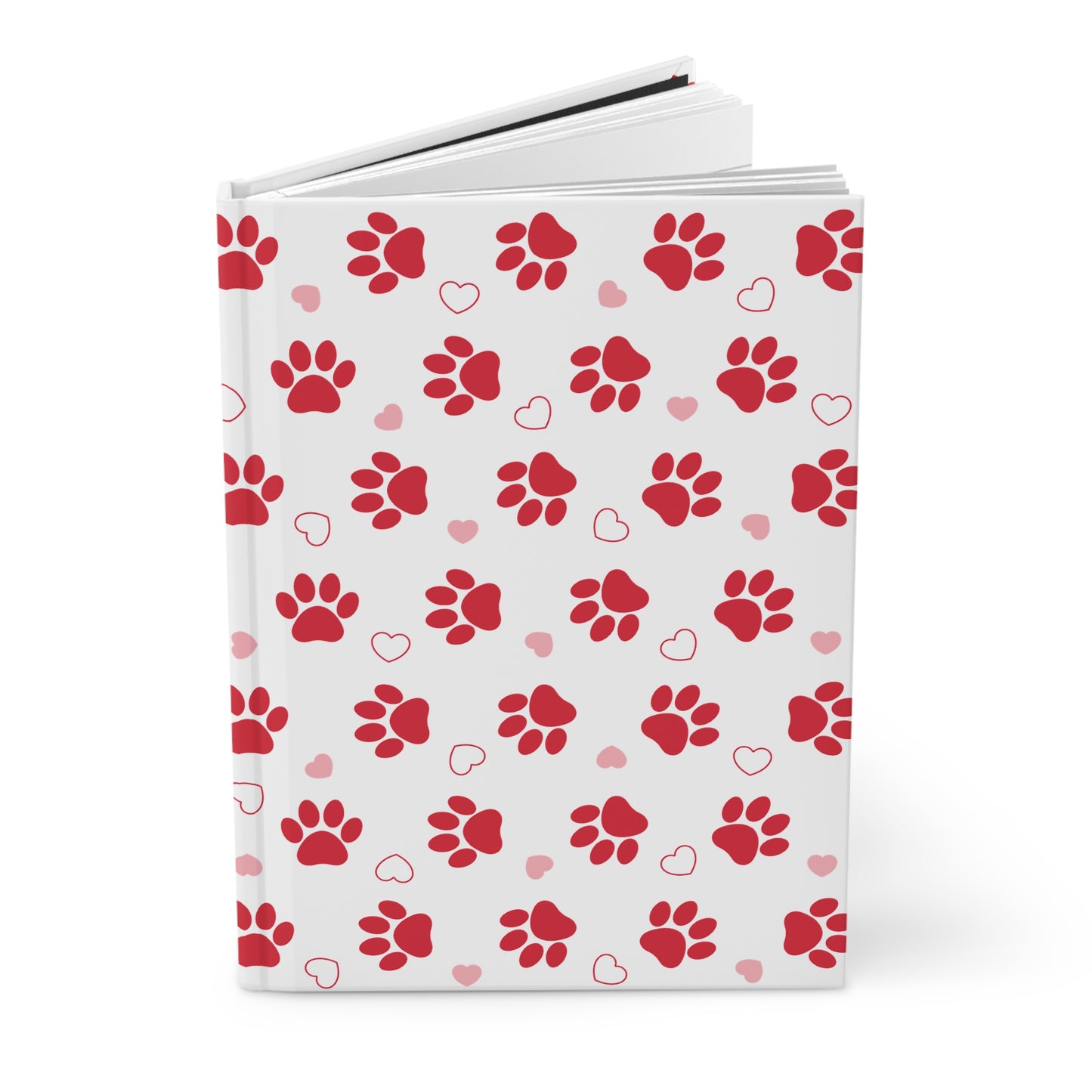 Dog Mom Red and Pink Hardcover Journal