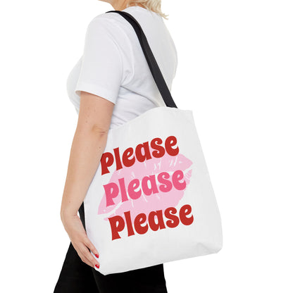 PLEASE PLEASE PLEASE Kiss Tote Bag