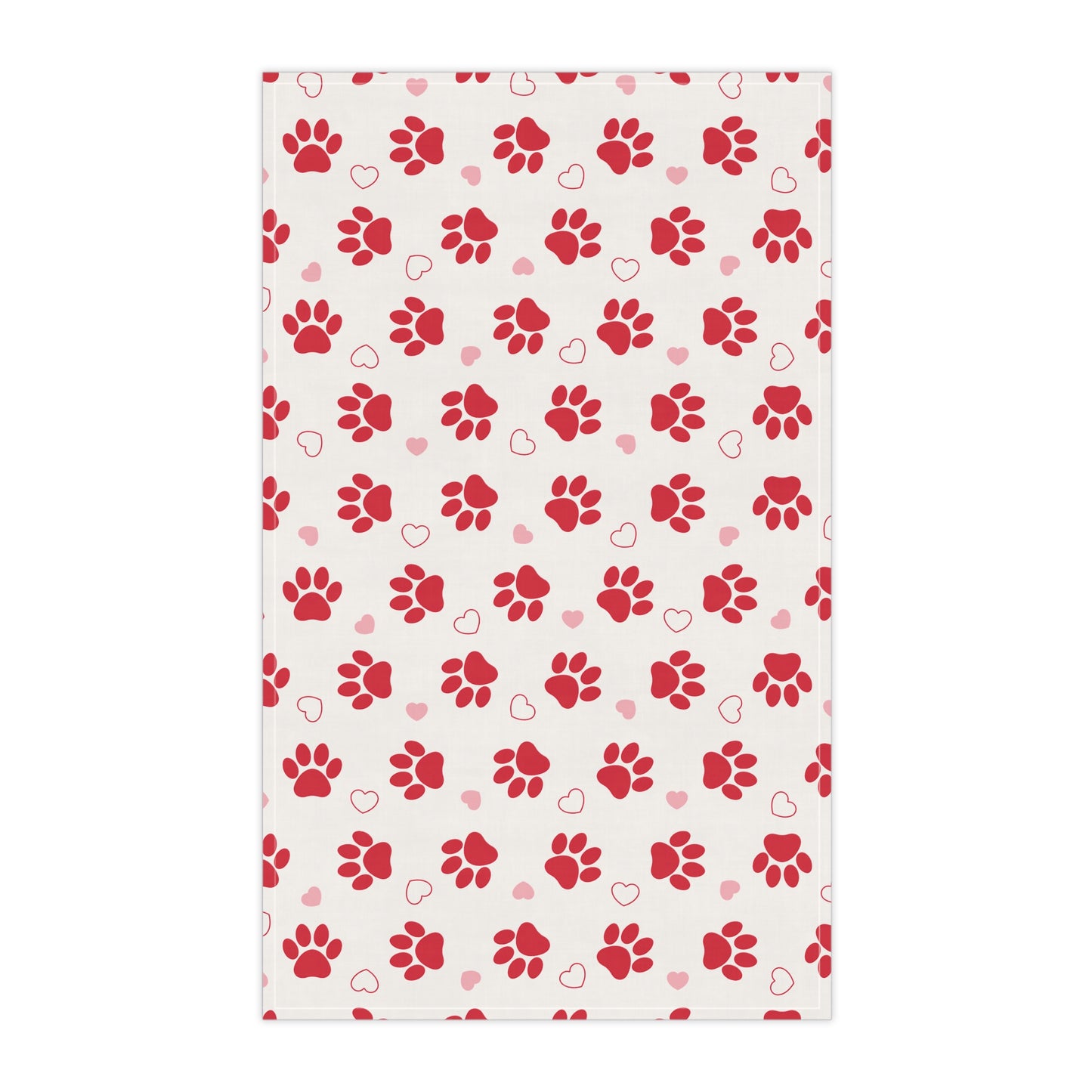 Dog Mom pink and red Tea Towels