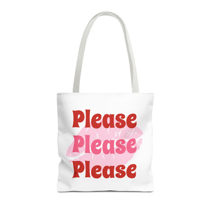 PLEASE PLEASE PLEASE Kiss Tote Bag