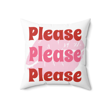 PLEASE PLEASE PLEASE kiss Square Pillow