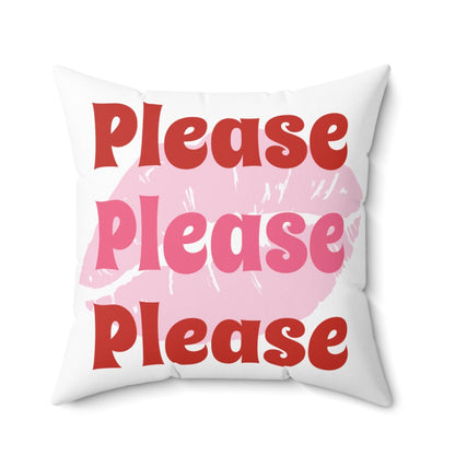 PLEASE PLEASE PLEASE kiss Square Pillow