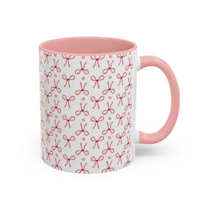 Pretty Pink Bows Accent Coffee Mug