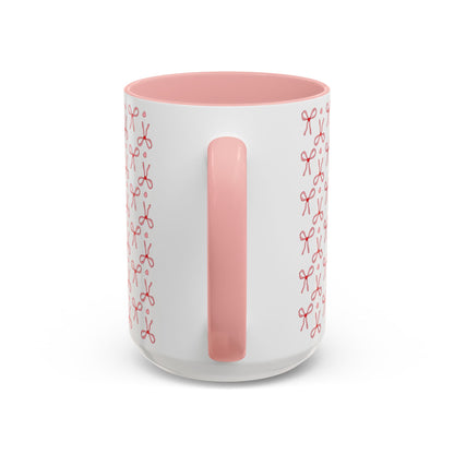 Pretty Pink Bows Accent Coffee Mug