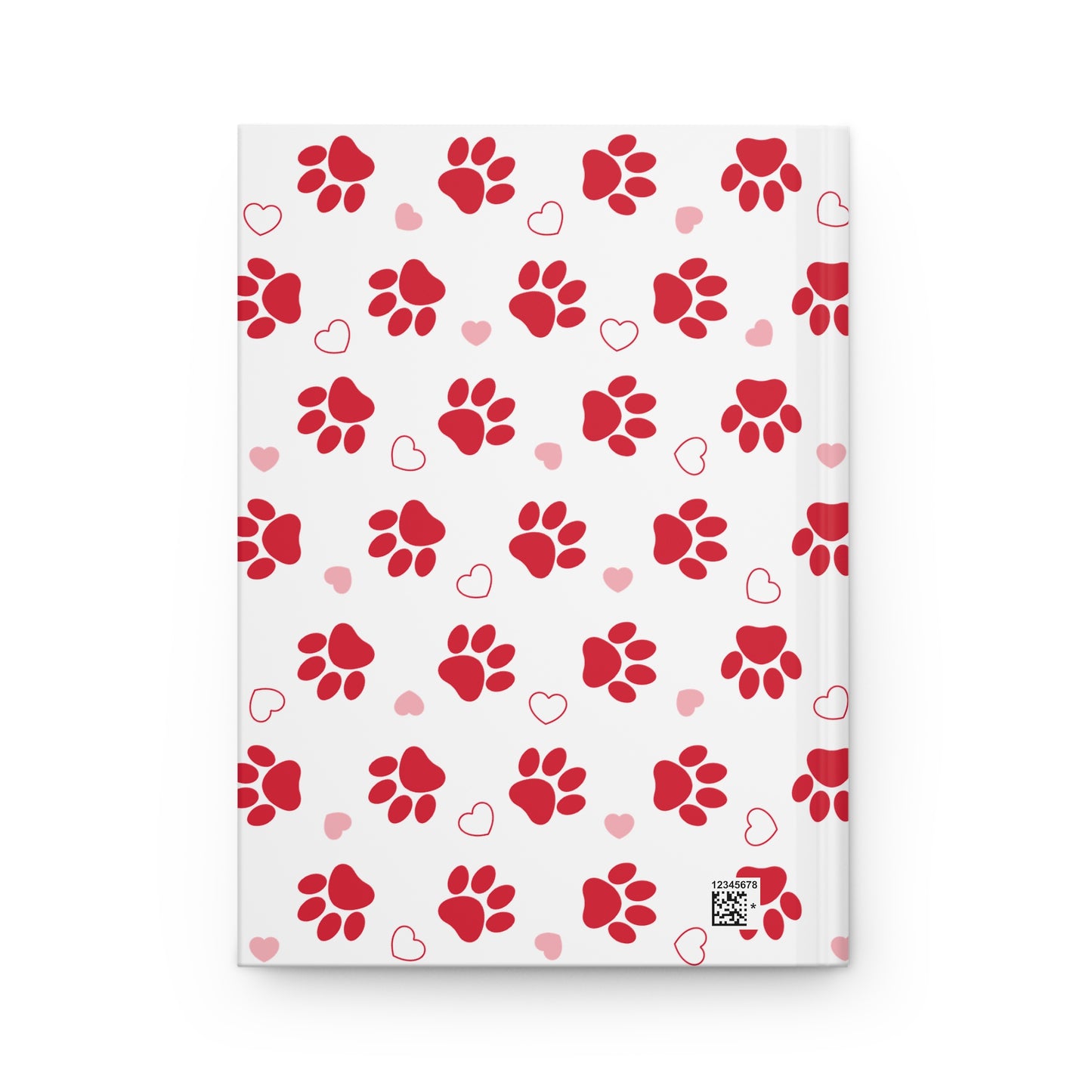 Dog Mom Red and Pink Hardcover Journal