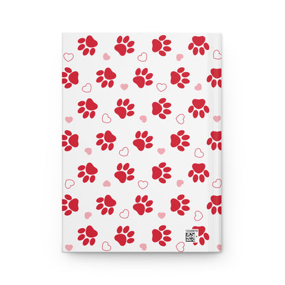 Dog Mom Red and Pink Hardcover Journal