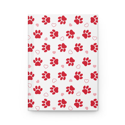 Dog Mom Red and Pink Hardcover Journal