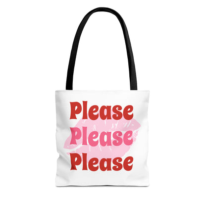 PLEASE PLEASE PLEASE Kiss Tote Bag